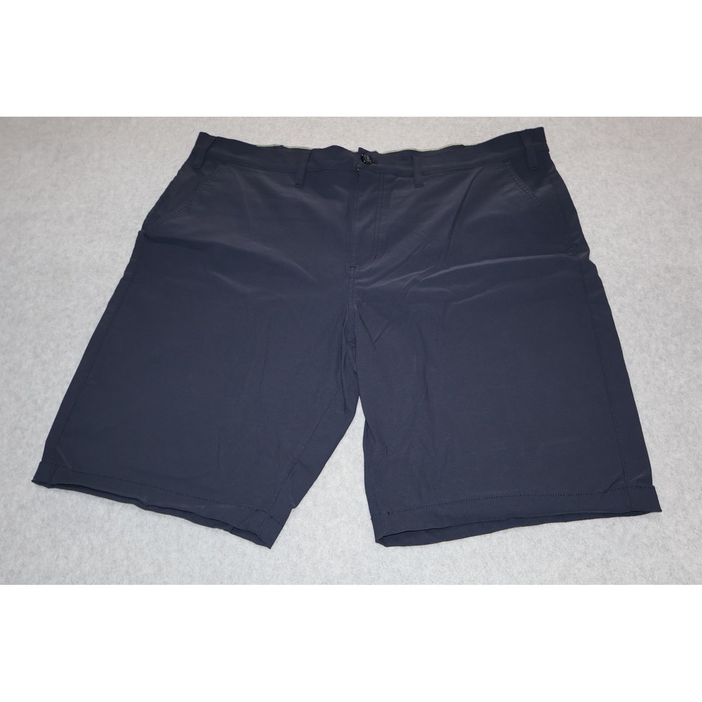 Eddie Bauer Shorts Men 42 Blue Nylon Spandex Stretch Hiking Outdoor 10" Inseam